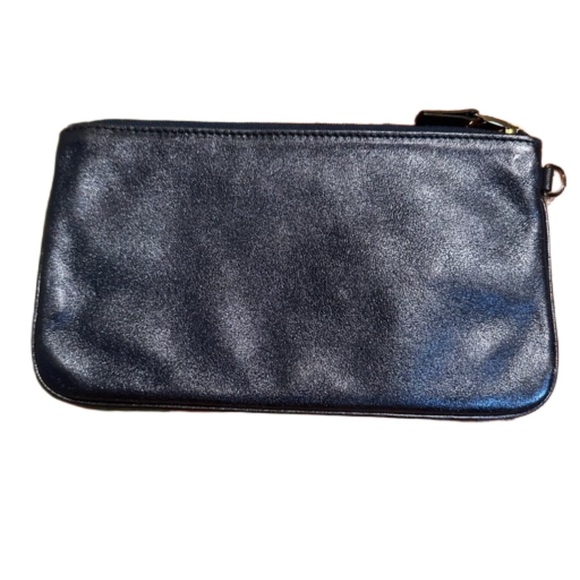 Tiffany & Co blue metallic leather pouch/wristlet no strap - Picture 4 of 8